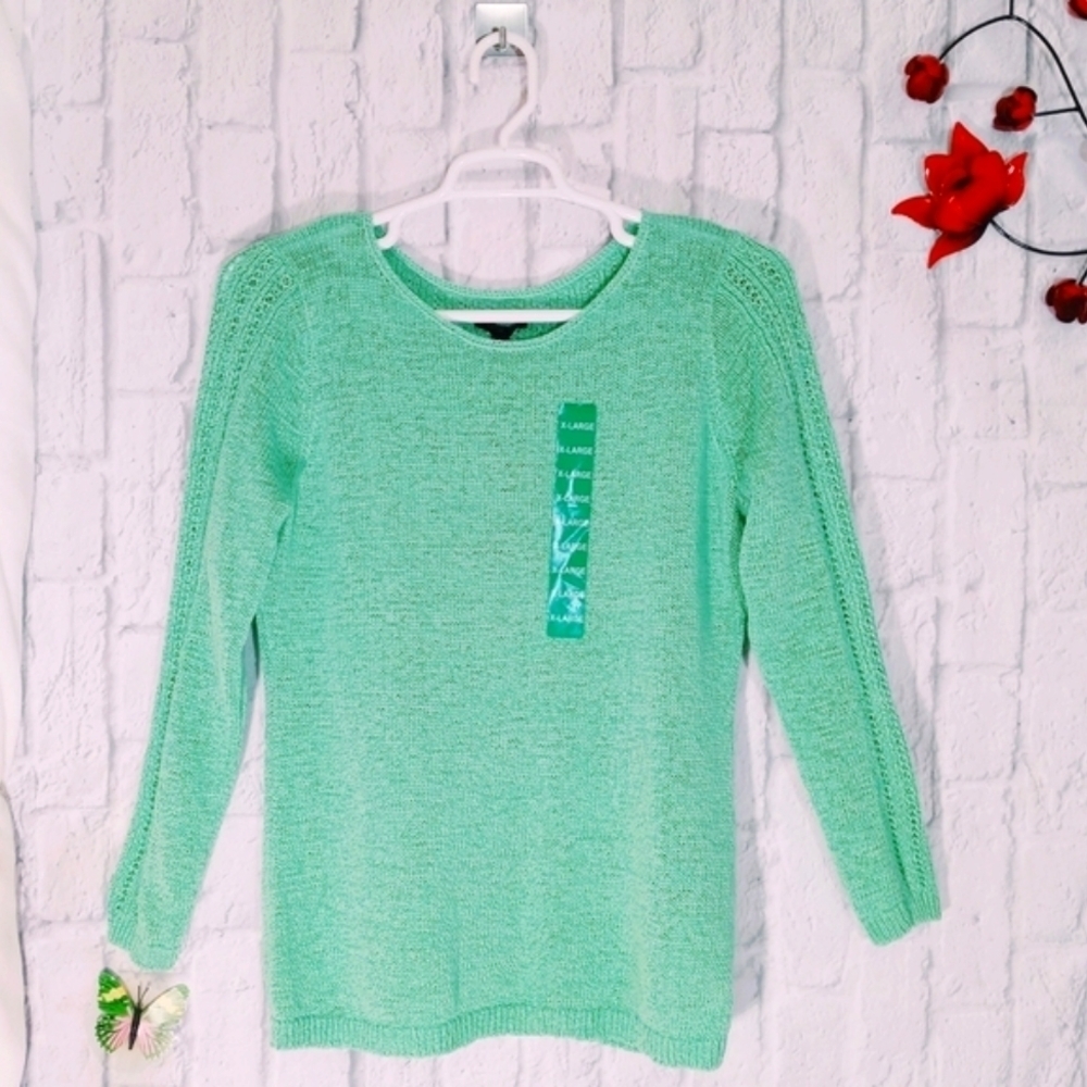 Rachel Zoe Mint Green Karla Pullover Knit Sweater
